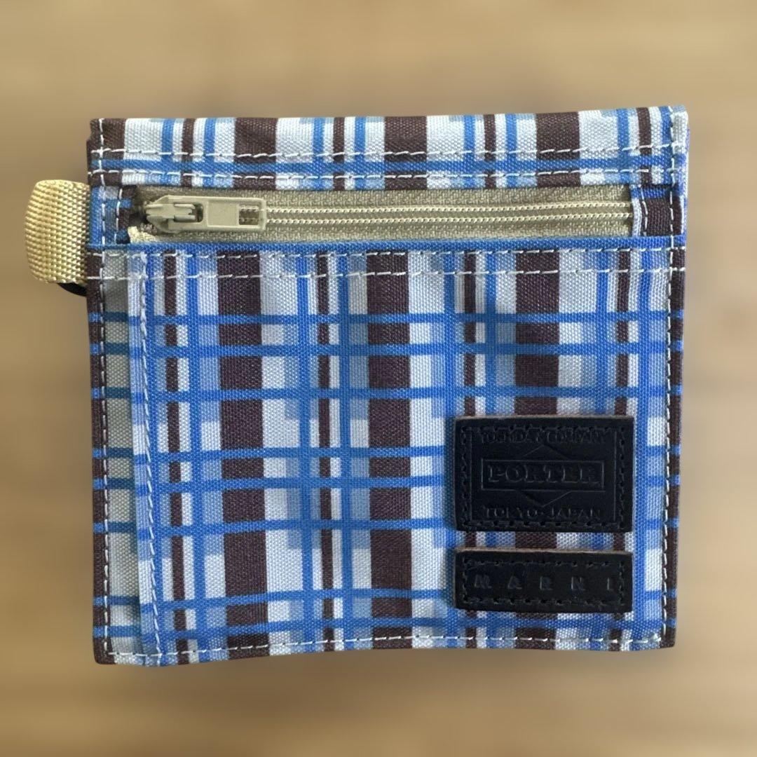 新品限定コラボ！マルニ×ポーターチェック柄財布/MARNI別注POTER
