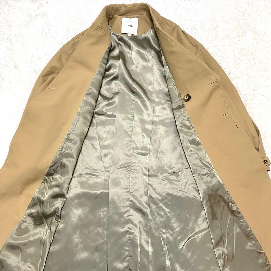 美品 UN3D. アンスリード ステッチトレンチコート キャメル