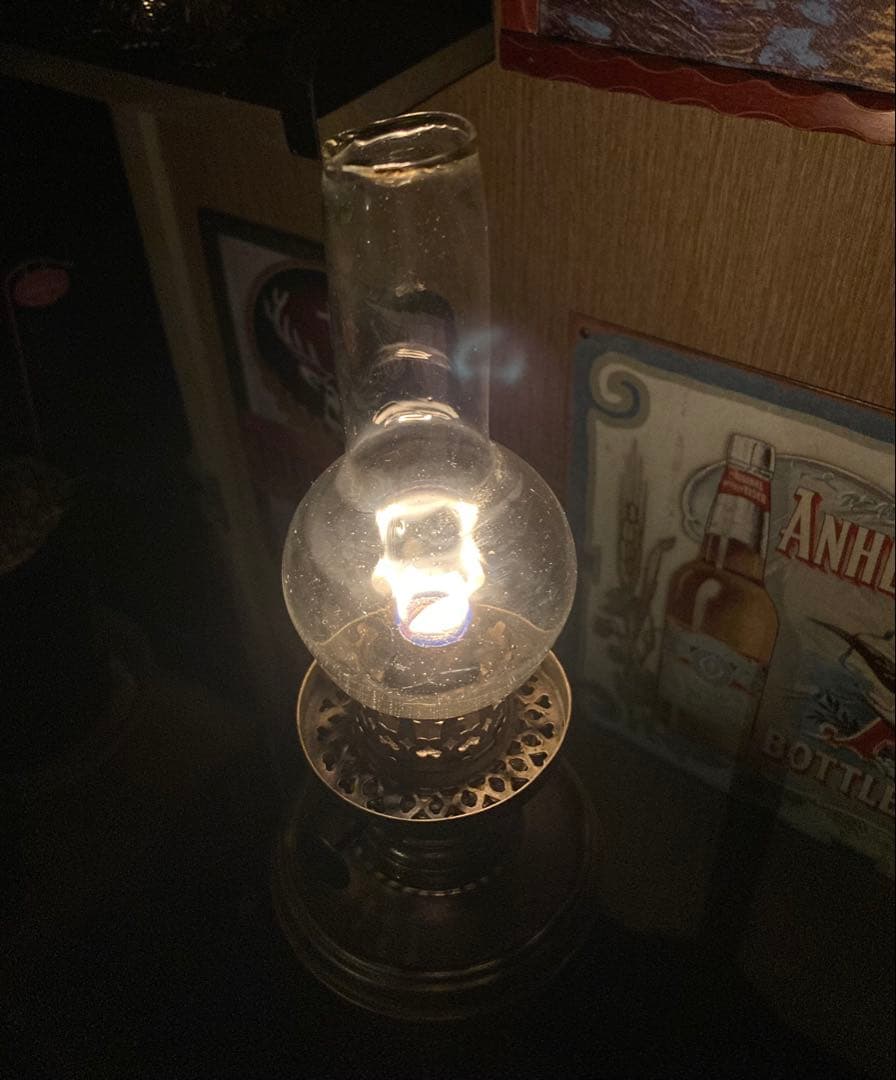 大型 ヴィンテージ オイルランプ アンティーク 西洋 洋風 置物 レトロ ライト