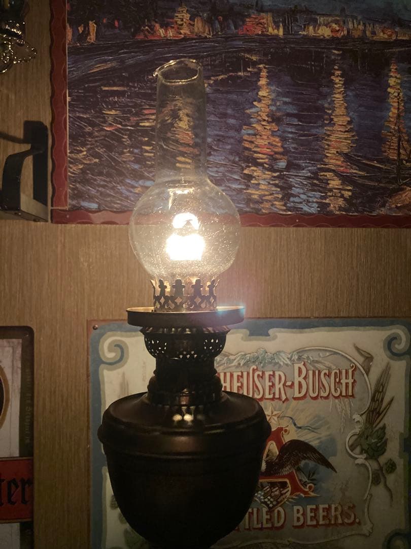 大型 ヴィンテージ オイルランプ アンティーク 西洋 洋風 置物 レトロ ライト