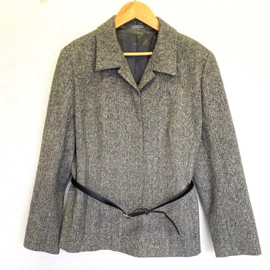 5245 美品 バーバリーロンドン レディース パンツスーツ 15 ベルト付き