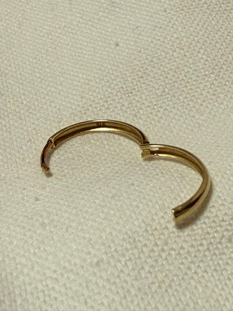 アバランチ10Kゴールド フープピアス 片耳用