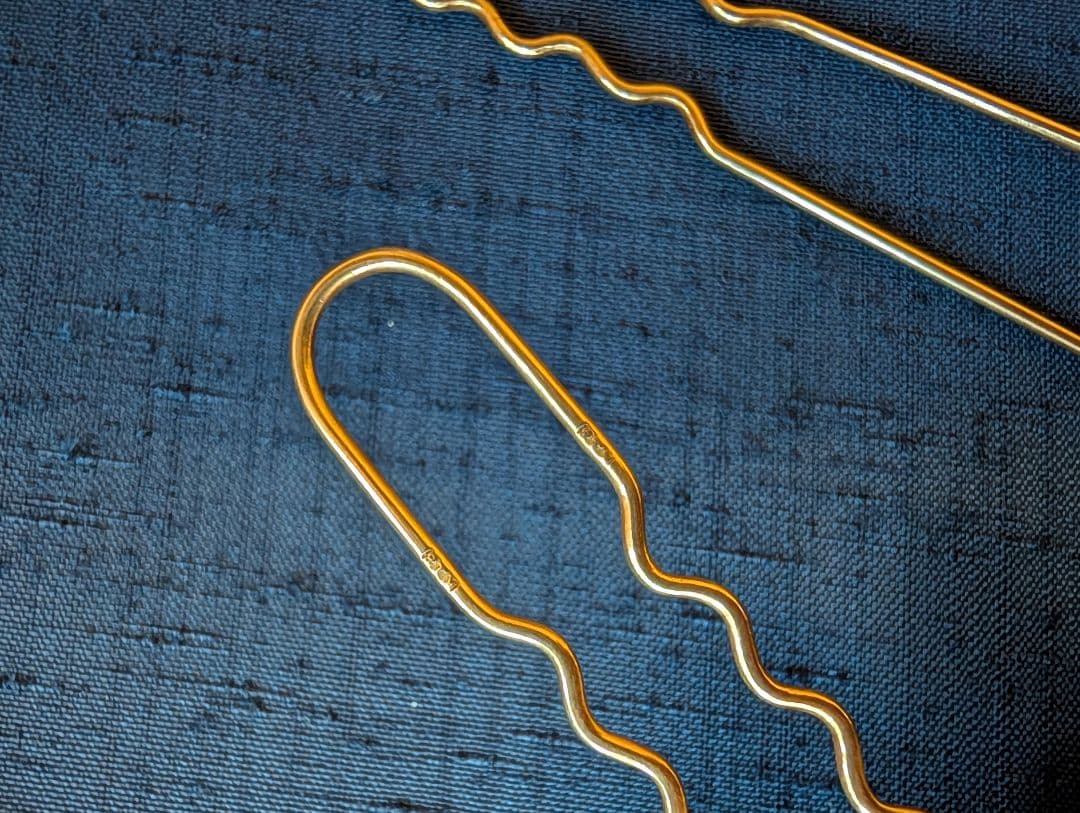 ヘアピン 5本セット　K18　刻印あり　16.9g　昭和　アンティーク　18金