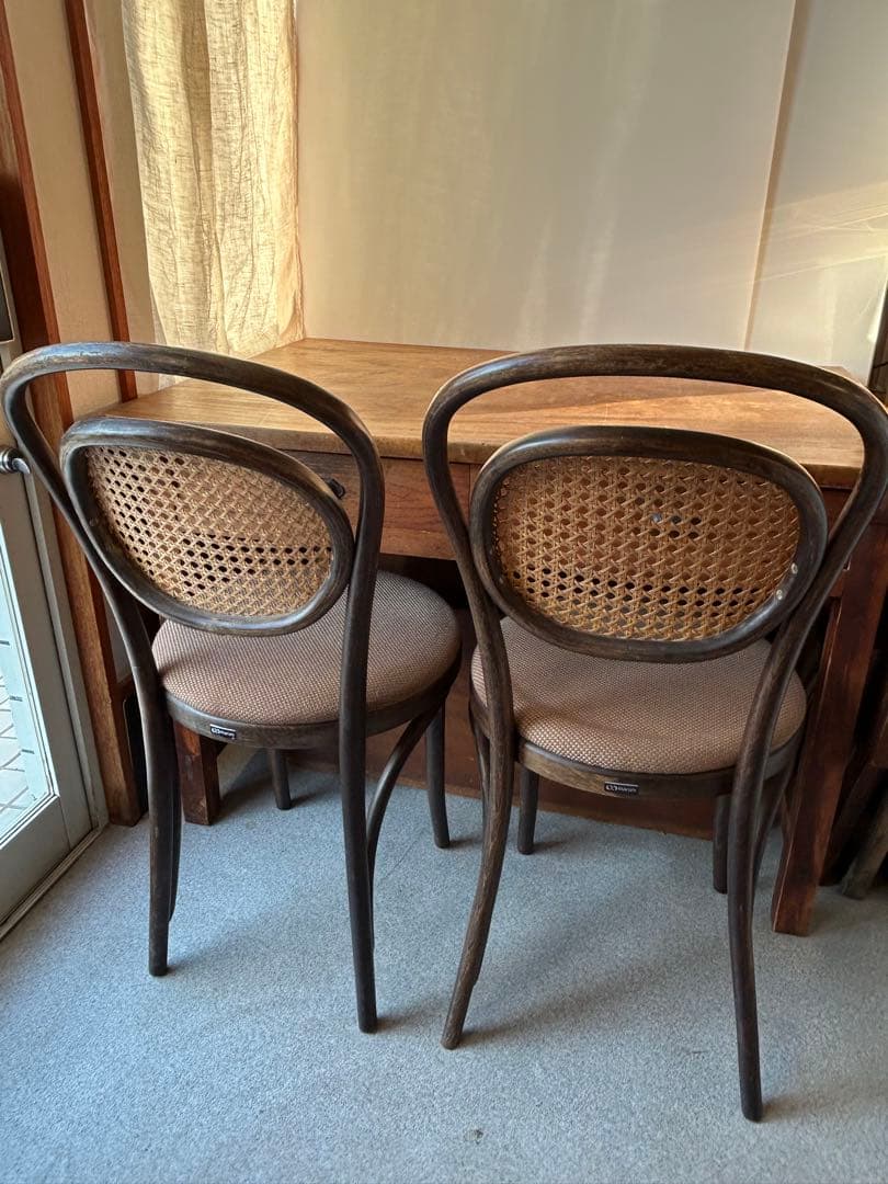 オールドマルニ　maruni ベントウッド チェア2脚 籐 椅子 ラタン