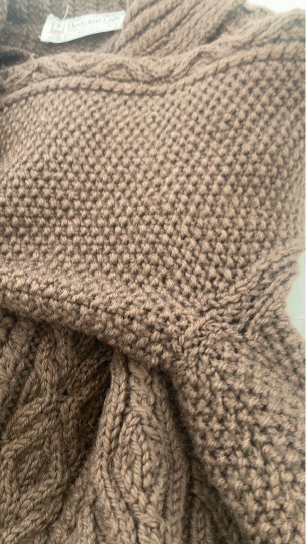 【名作】インバーアラン 3A ランバーカーディガン ブラウン【スコットランド製】