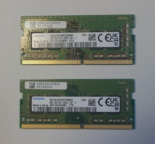 Samsung DDR4 8GB メモリ PC4-2666V 2枚