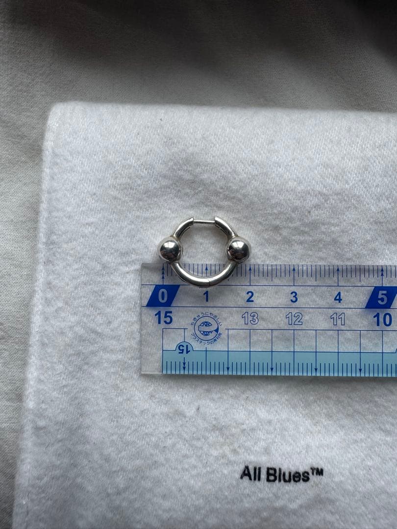 1*p様 All Blue Pearl earrings mediumシルバーピ