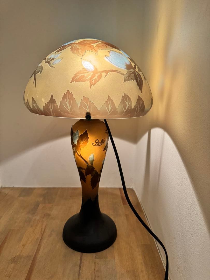 ガレ風　キノコ型ランプ　アンティーク