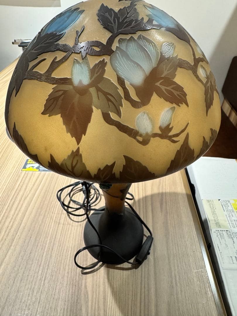 ガレ風　キノコ型ランプ　アンティーク