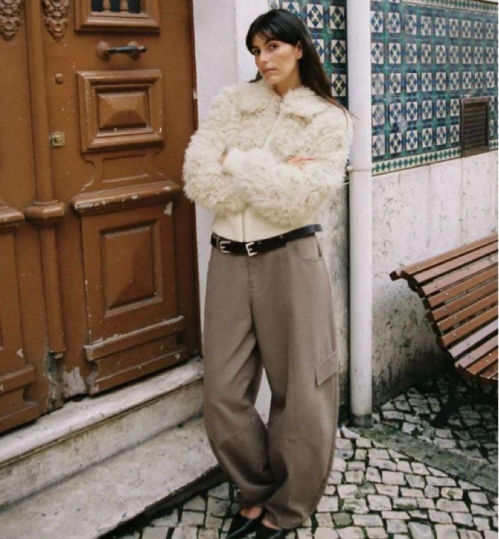 ZARA ザラ　フェイクファーボンバージャケット