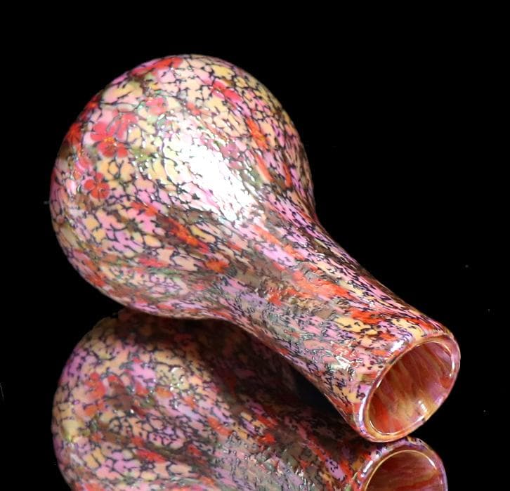 アンティーク スティーヴンス＆ウイリアムス 1890年頃 激レア エナメル 花瓶