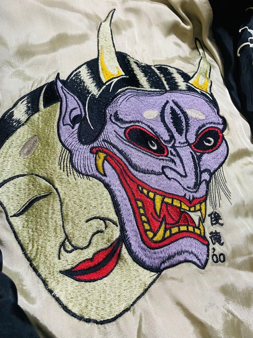 Back street crawler 2面使 限定龍 スカル スカジャン 別珍