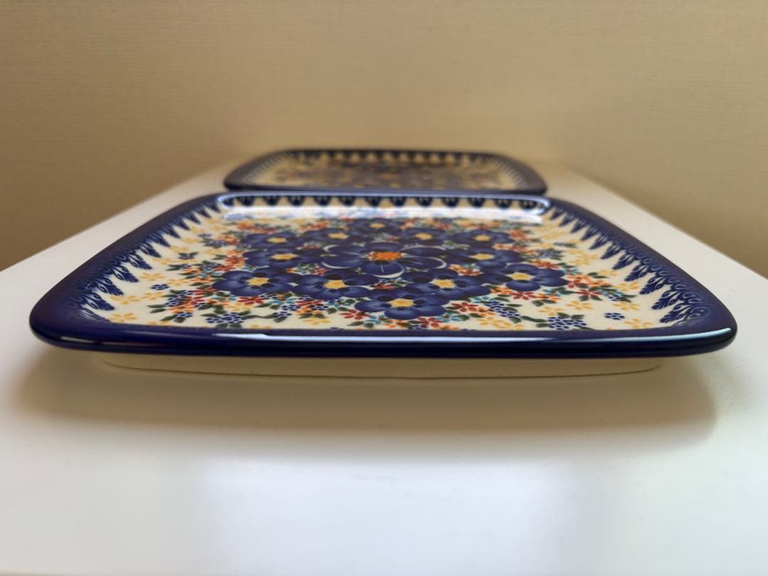 ポーリッシュポタリー ポーランド食器 スクエア皿 1枚 新品正規品