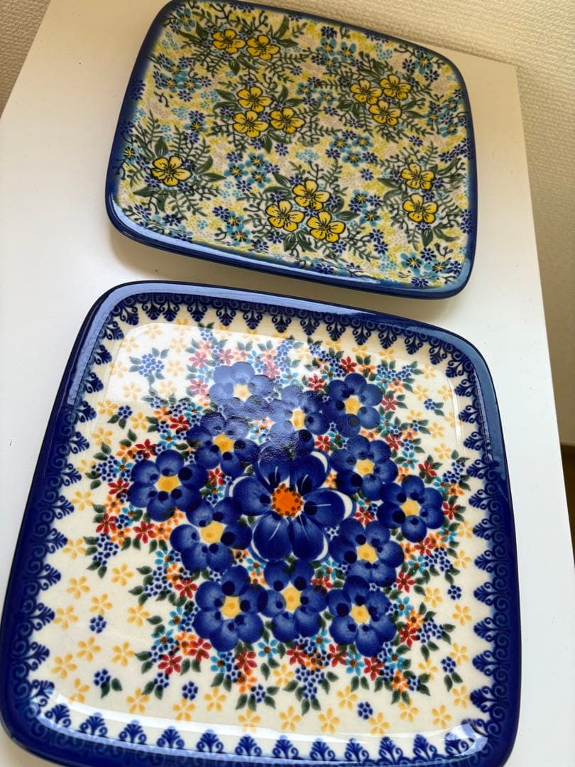 ポーリッシュポタリー ポーランド食器 スクエア皿 1枚 新品正規品