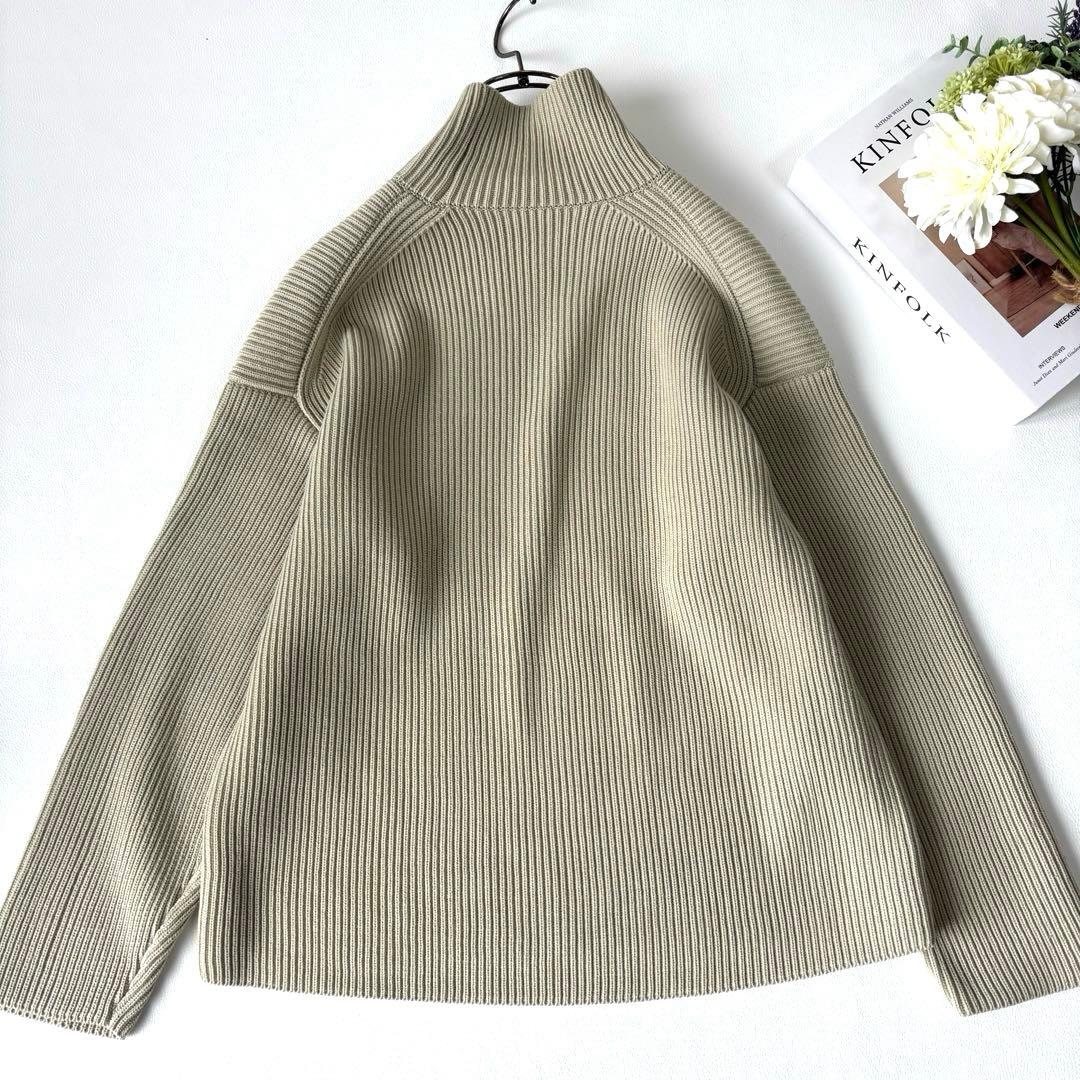 【人気】オーラリー ハイネック タートルネック リブニット 厚手 1