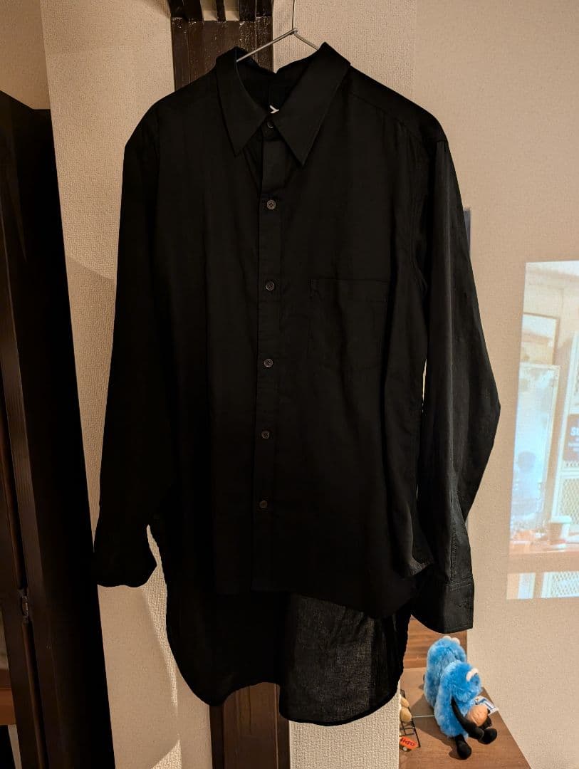 groundY グラウンドY　燕尾シャツ　黒シャツ ヨウジヤマモト