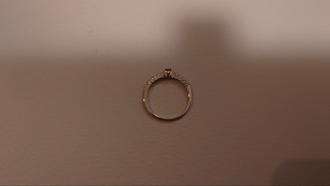 パパラチアサファイアリング　ダイヤ　プラチナ