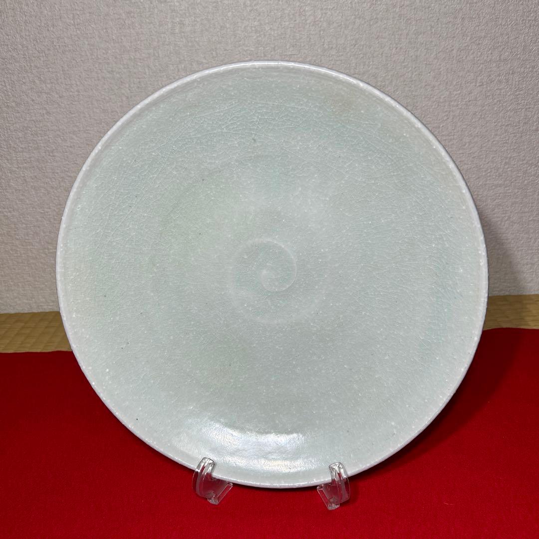 青白磁プレート　笠取　士半窯　荒木義隆　5客セット