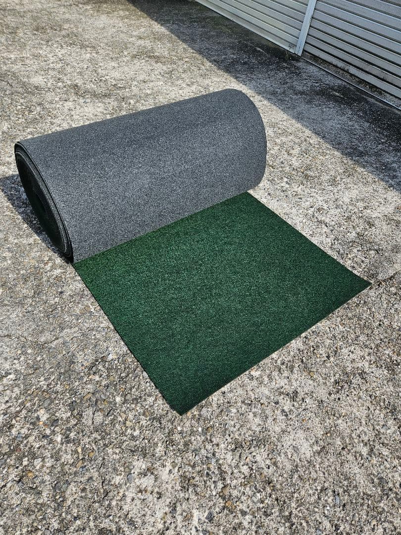 【新品】本格ポリエステル不織布 防草シート(グリーン)厚手　巾1m×45m