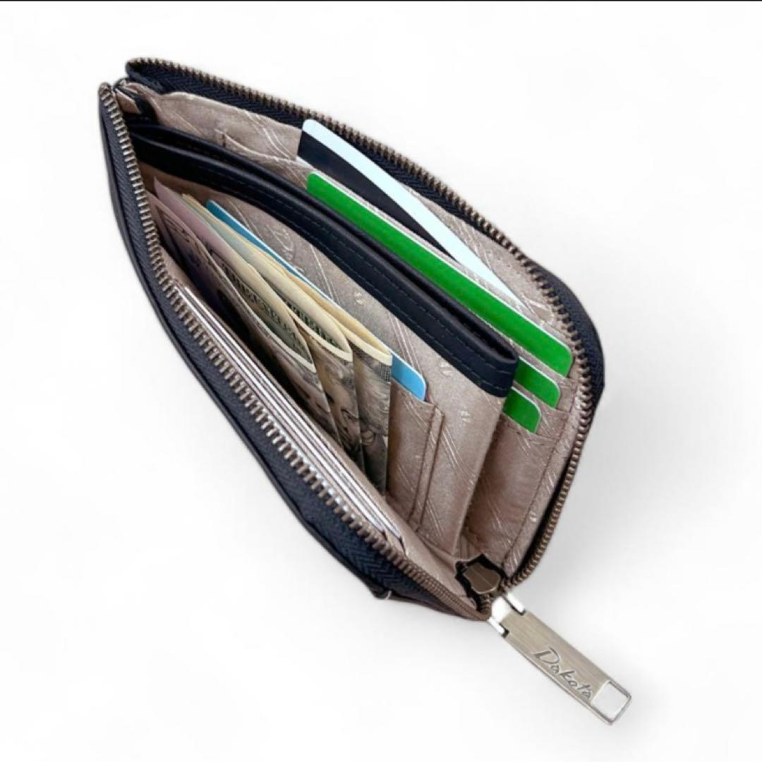 未使用 Dakota ラルゴ 財布 ミニ財布 L字ファスナー 本革 レッド