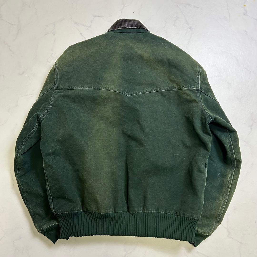 【超フェード】カーハート ダック サンタフェジャケット 緑 L J14 SPC