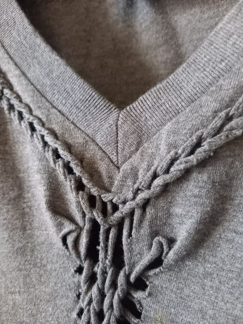 NUMBER (N)INE☆ジョージ期☆Vネック長袖Tシャツ☆４☆グレー☆美品