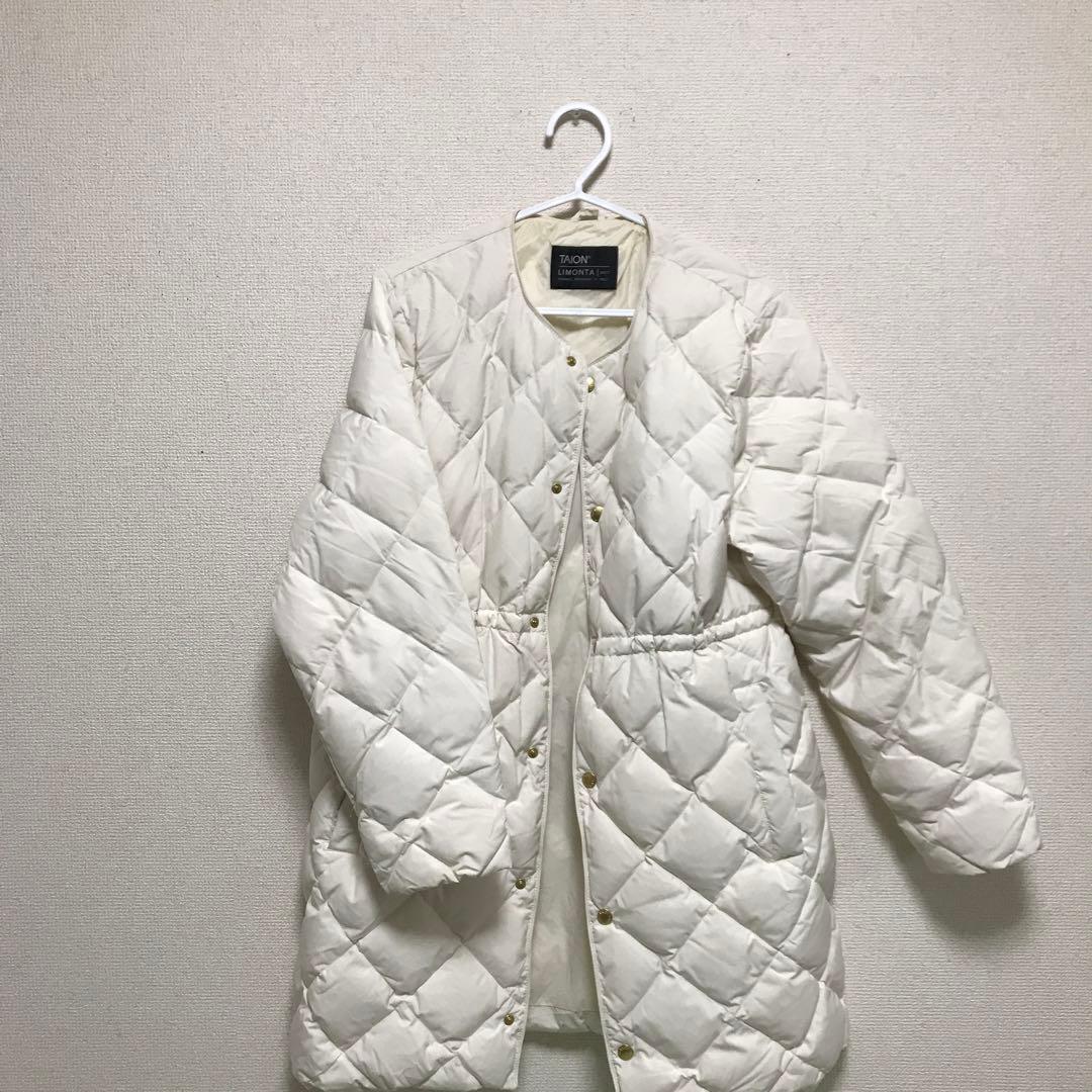 ホワイト キルティング ロングダウンジャケット　taion リモンタ