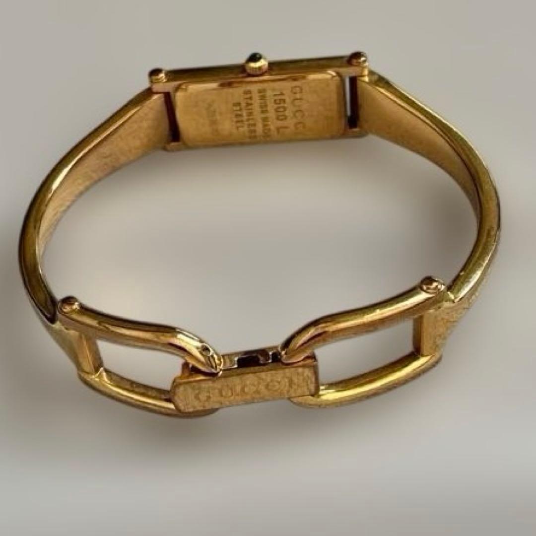 E*y様 【止まってます】GUCCI 1500L バングルウォッチ ピンクシェル