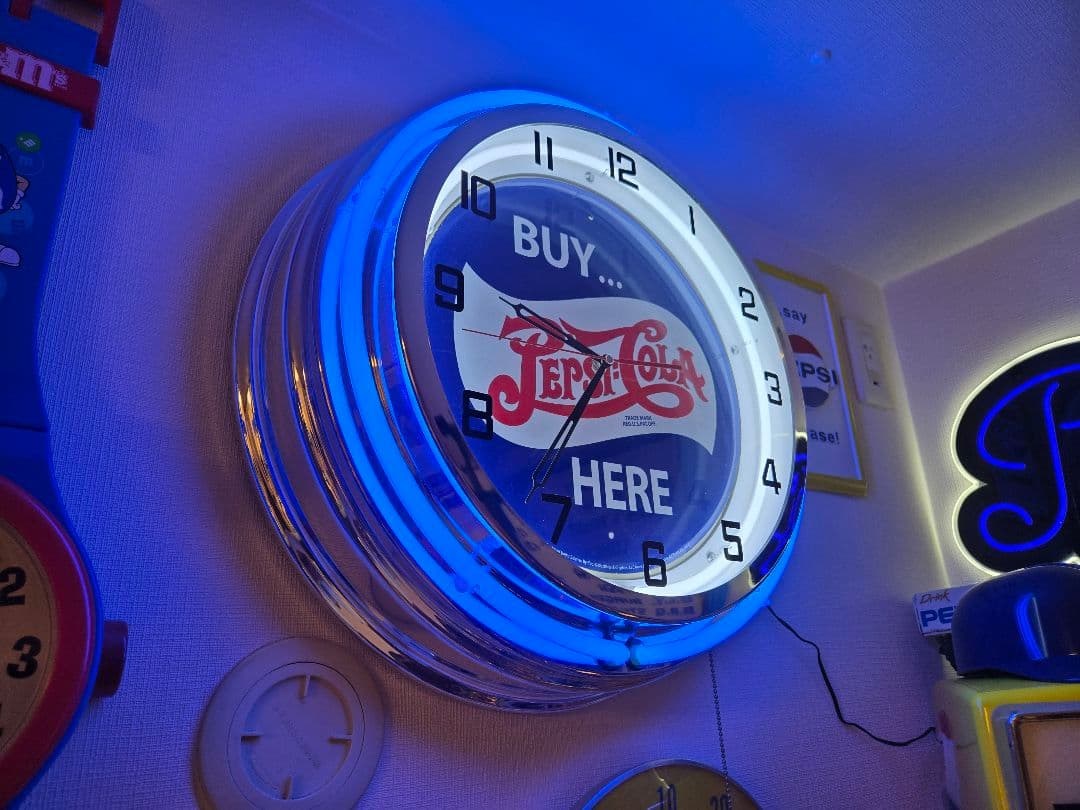 ペプシコーラ Pepsi ネオンクロック ネオン時計