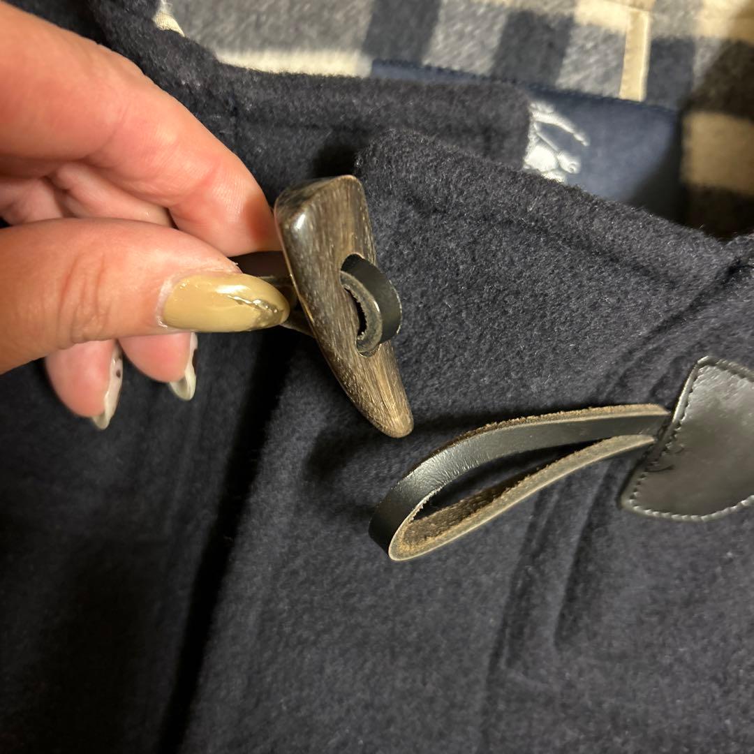 Burberry ダッフルコート ノバチェック116A ネイビー