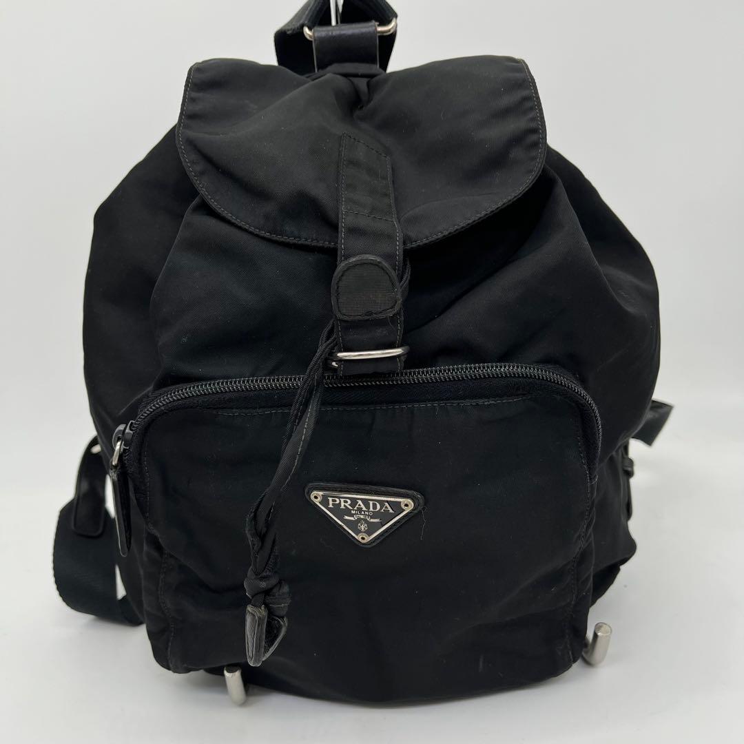 PRADA リュック バックパック 三角ロゴ テスートナイロン 黒 男女可能