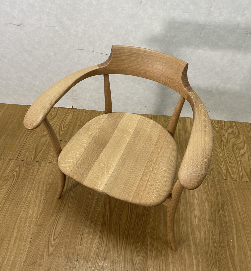 K☆1070 飛騨産業 クレセントアームチェア SG261A-WO