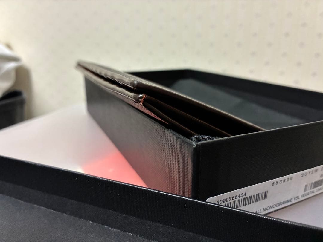 専用サンローラン SAINT LAURENT 長財布 小銭入れ付き ブラウン