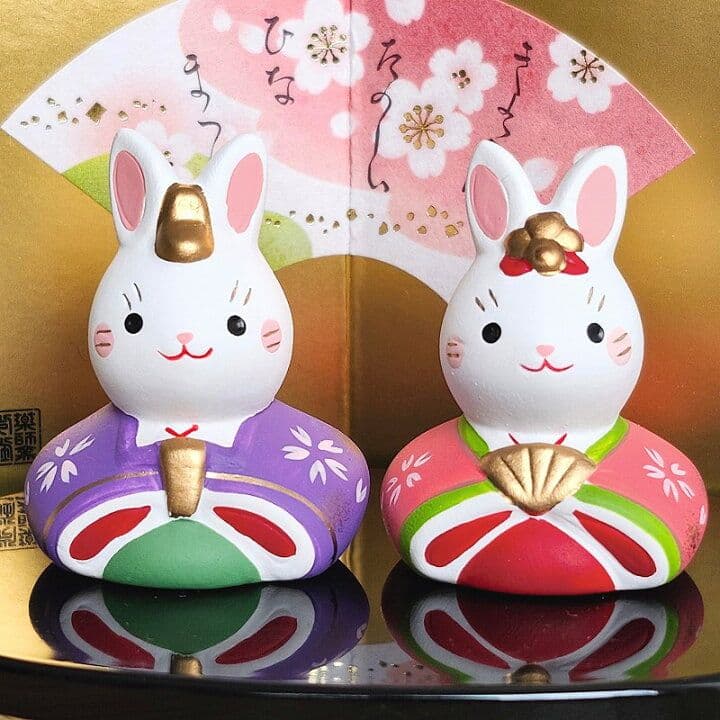ひな人形】うさぎ 兎★ひな祭り グッズ 置物 置き物 雑貨 オブジェかわいい春