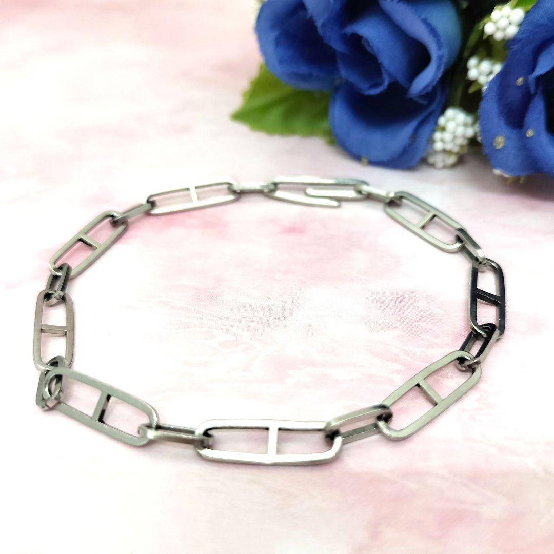 ＠さとしPt900 プラチナ ブレスレット アンカーチェーン 17,3cm