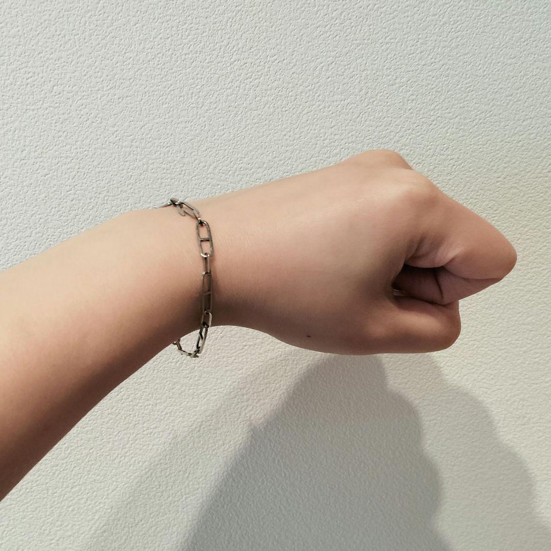 ＠さとしPt900 プラチナ ブレスレット アンカーチェーン 17,3cm