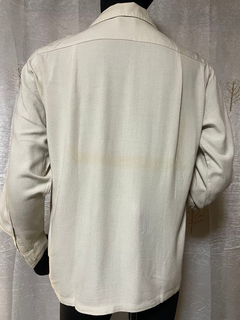 50's PILGRIM生成りレーヨンシャツ