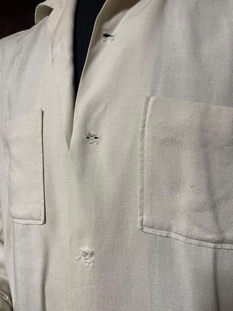 50's PILGRIM生成りレーヨンシャツ