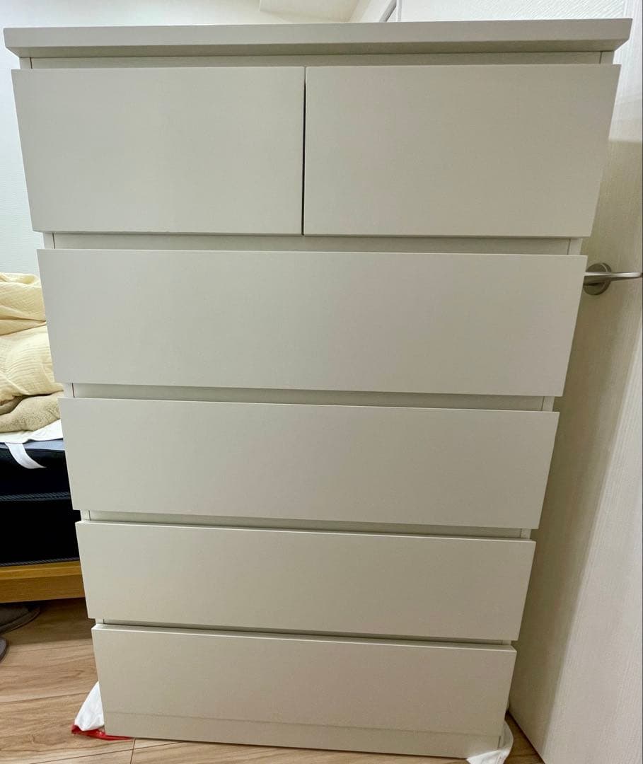 IKEA イケア　MALM マルム　ホワイト　5段