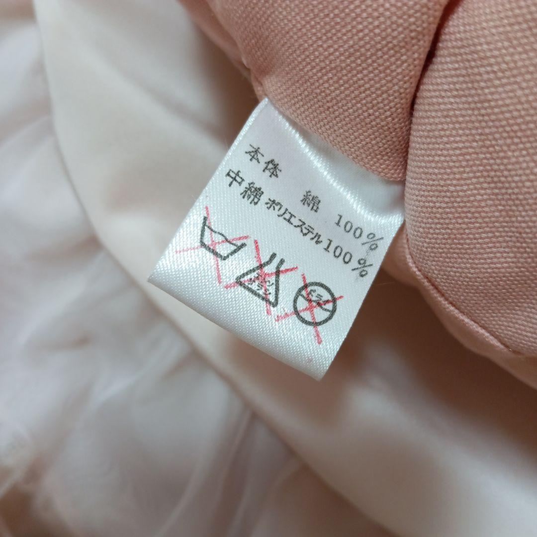 新品さえらベルパーチ豪華フリル&レースお花モチーフ円形クッション日本製ポテチーノ