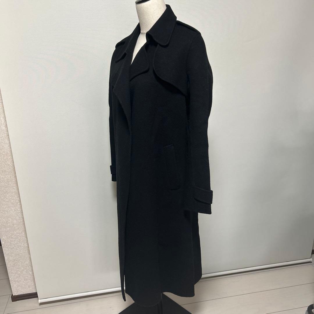 【希少美品】セオリー　ロングウールガウンコート　カシミヤ混　ベルト付き
