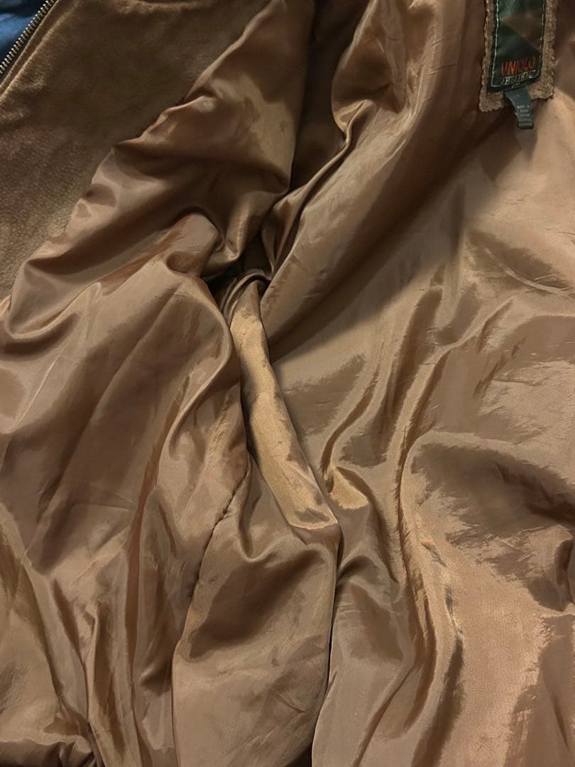 80s OLD UNIQLO ピッグスウェード ボンバージャケット レザーma1