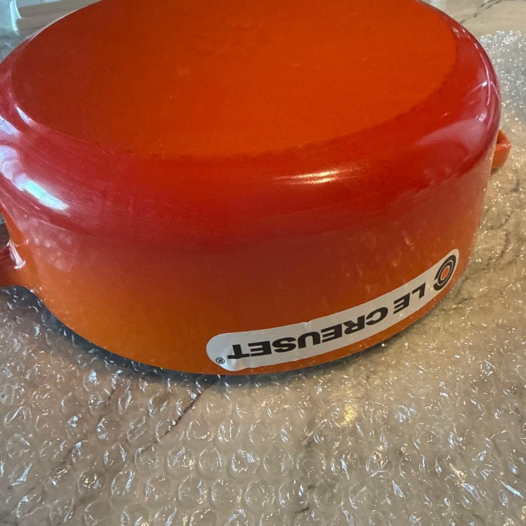 LE CREUSET ル・クルーゼ オレンジ 鋳鉄製 両手鍋 24cm