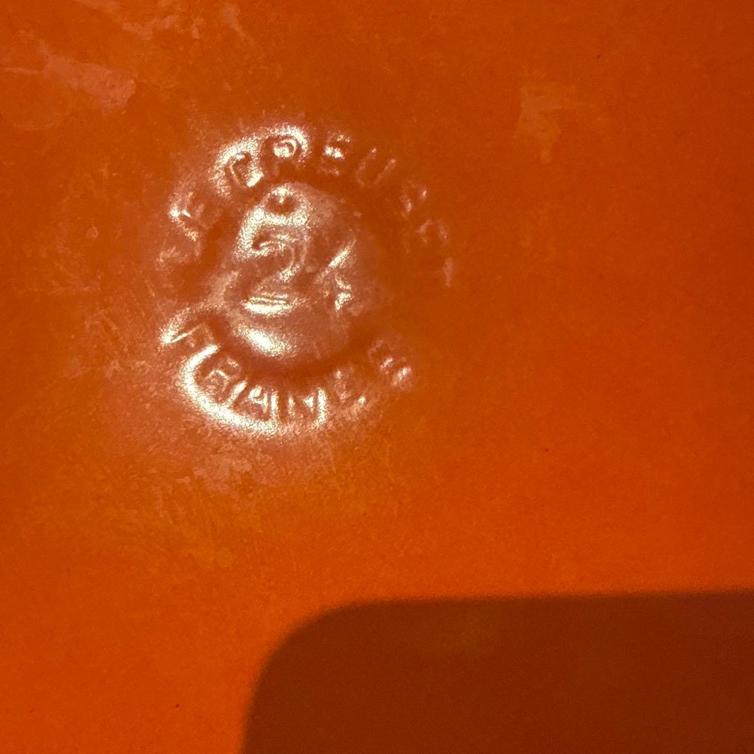 LE CREUSET ル・クルーゼ オレンジ 鋳鉄製 両手鍋 24cm