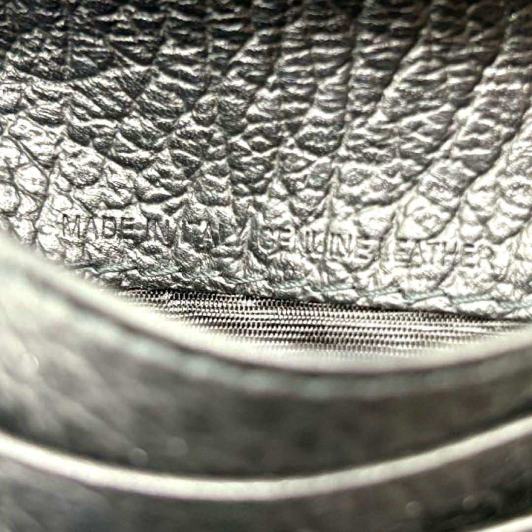 メゾンマルジェラ レザー 二つ折り財布 ブラック 四つ糸 メンズ 正規品 美品