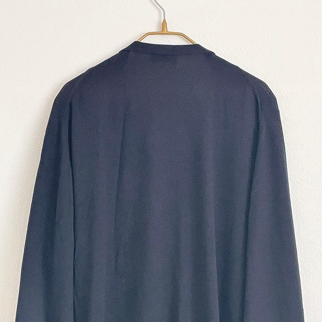 美品 XXL John Smedley コットンウールカーディガン ハイゲージ