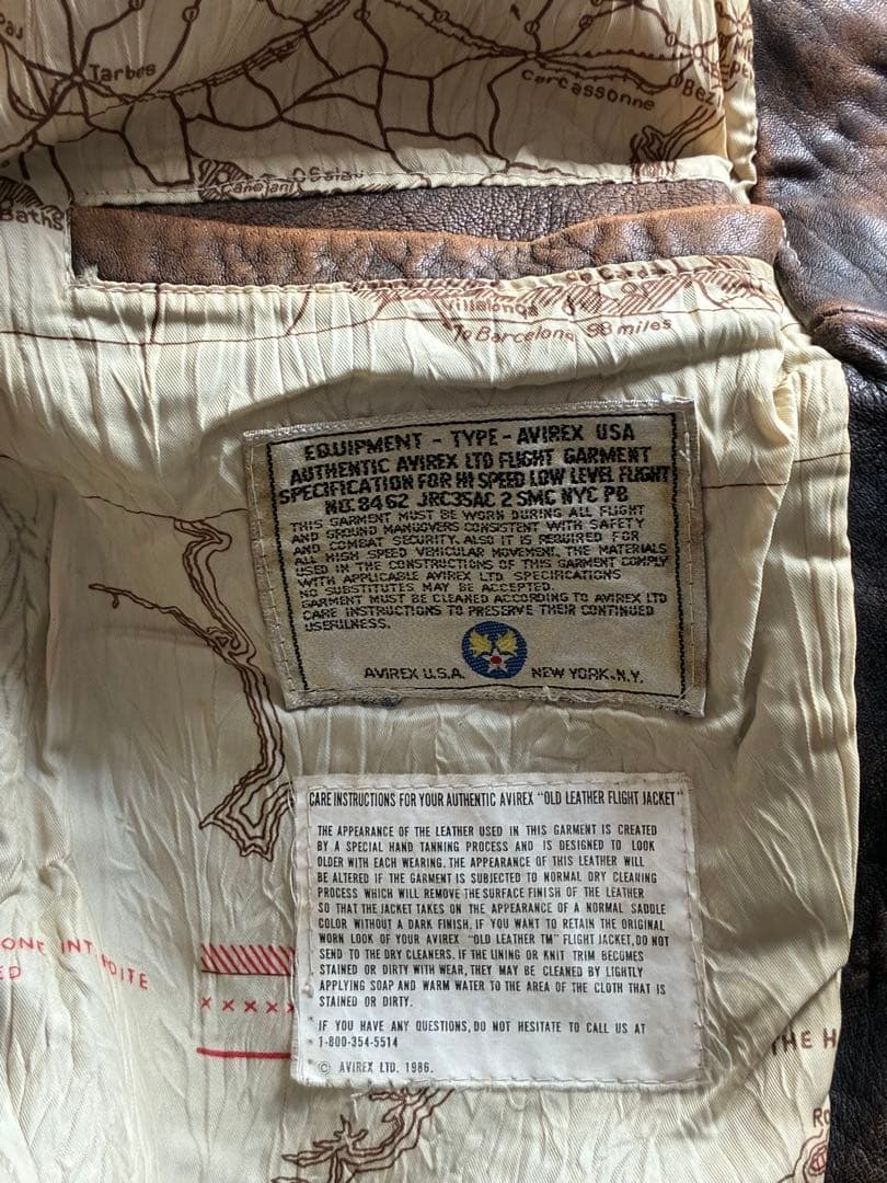 AVIREX アビレックス　レザー フライトジャケット