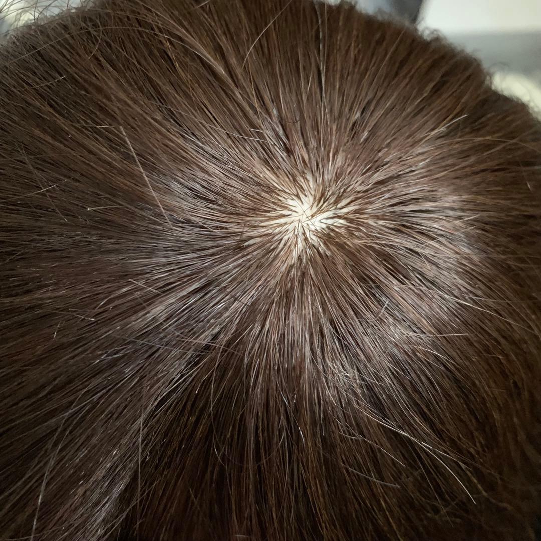 ゆん様☆人毛100%☆部分ウィッグ　かつら 白髪隠しW45