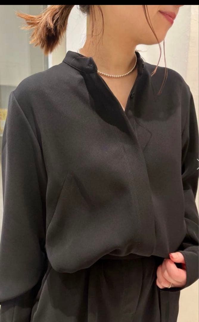 【未使用・タグ付】Whim Gazette ダブルクロスオールインワン ブラック