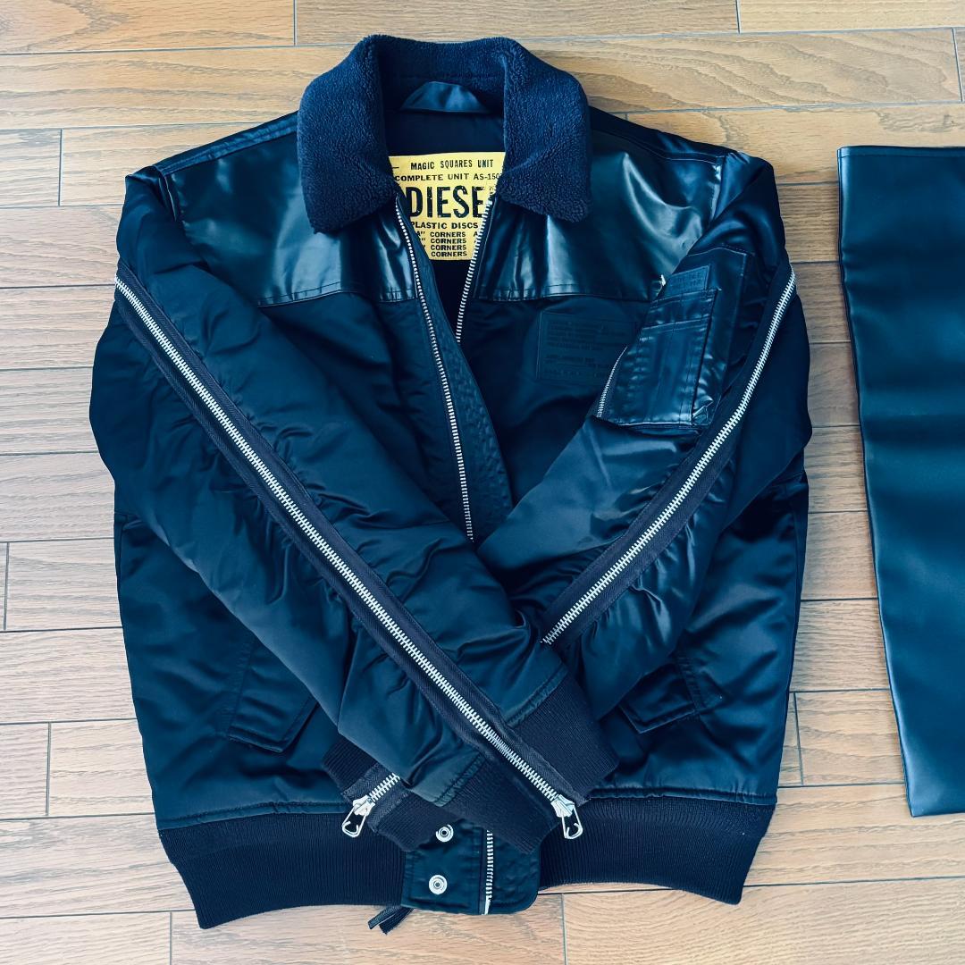 こいチャンス 様　DIESEL オーバーサイズ襟ボア　両袖ジップ　B-15D